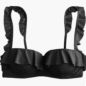Ruffle underwire support bikini top 36D